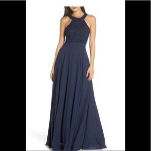 Lulus Love Poem Lace Halter Gown Size M